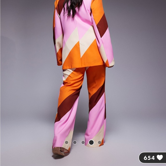 Vibrant Colorblock Women's Wide Leg Jumpsuit - Picture 2 of 6